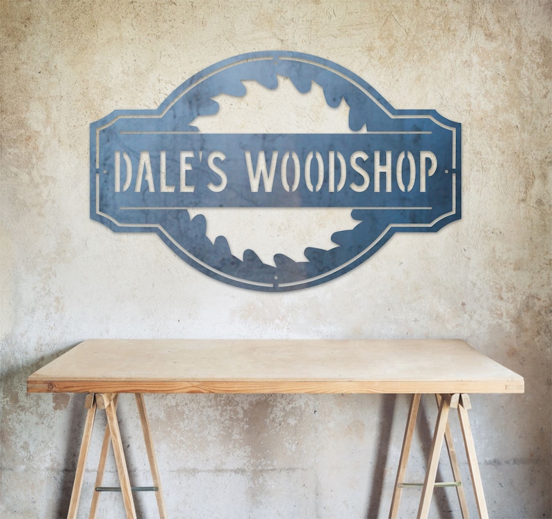 Personalized Name Sign Custom Saw Blade Metal Sign Etsy