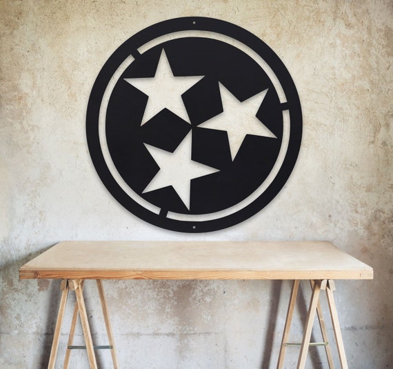 Metal Tennessee Tristar Sign - Custom Size's -  Home Decor - Housewarming Gift