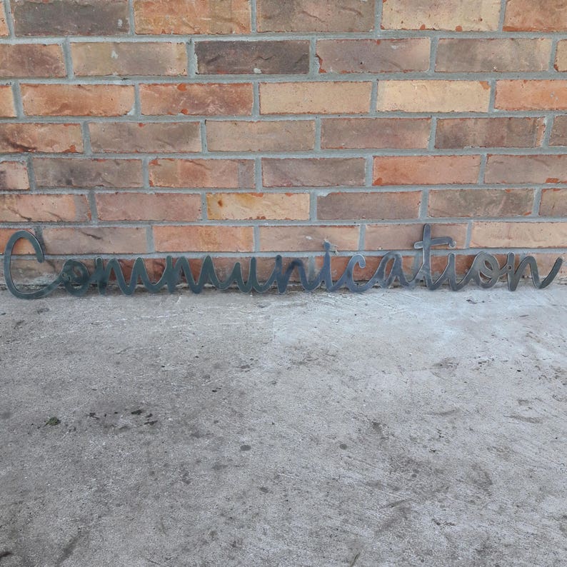 Family Home Decor Your Custom Text Custom Metal Cursive Word Free Shipping Business Decor Personalized Last Name Wall Sign