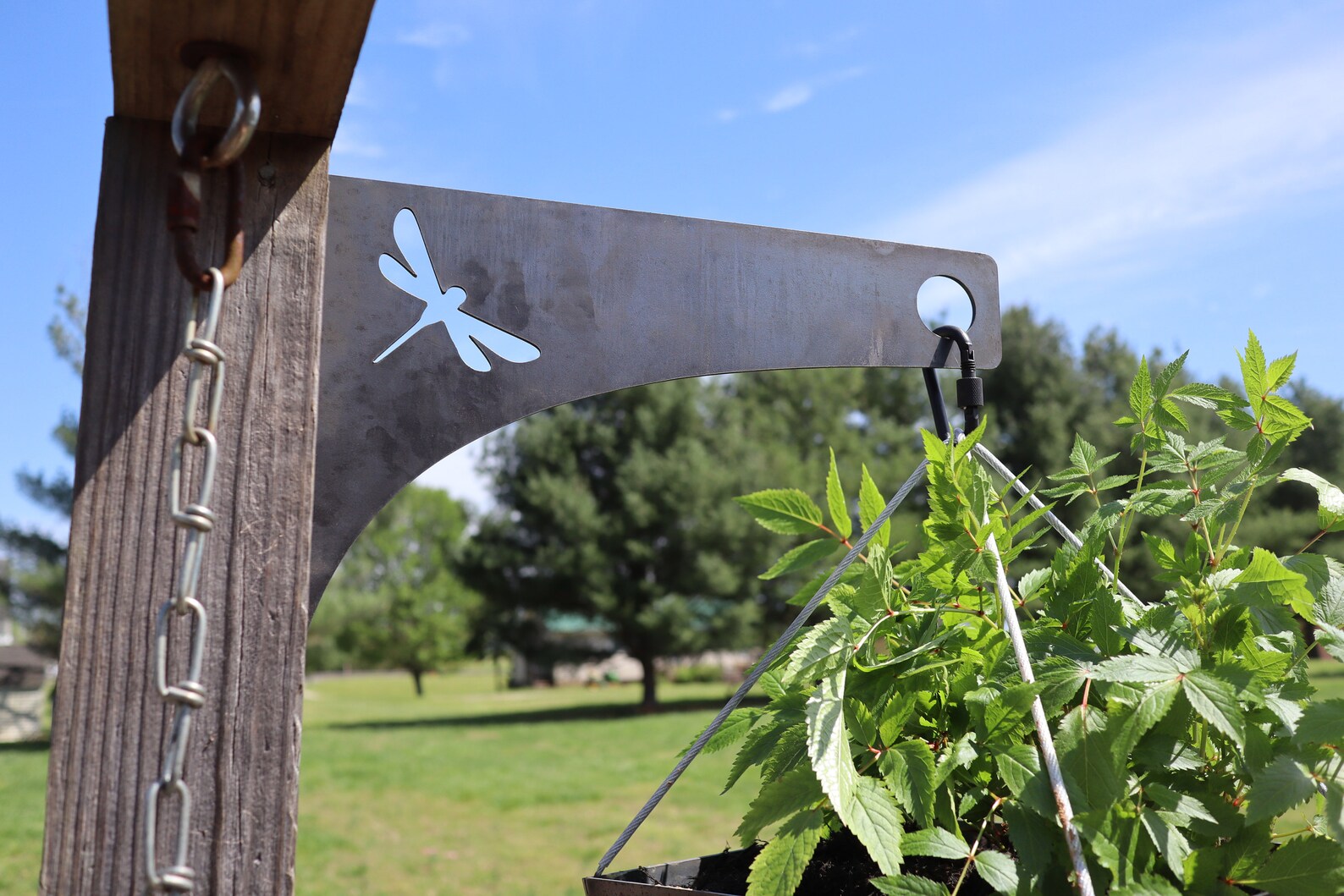 Metal Hanging Planter Bracket Dragonfly Design for Hanging Etsy