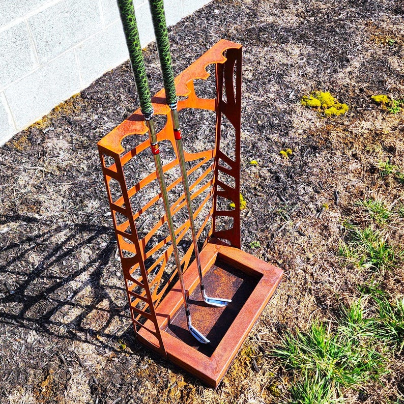 Custom Metal Golf Club Stand & Display | Heavy-Duty 16-Gauge Steel Organizer