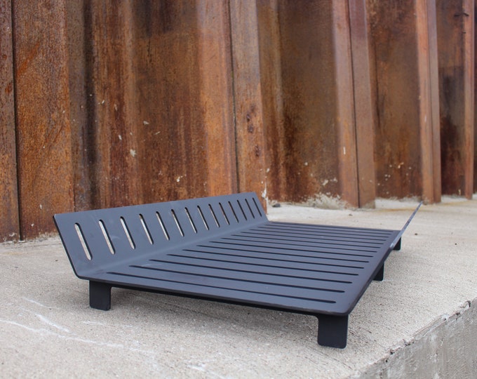 Steel Fire Pit Grate – Handmade Wood Burning Firepit, USA Made (36" x 20")