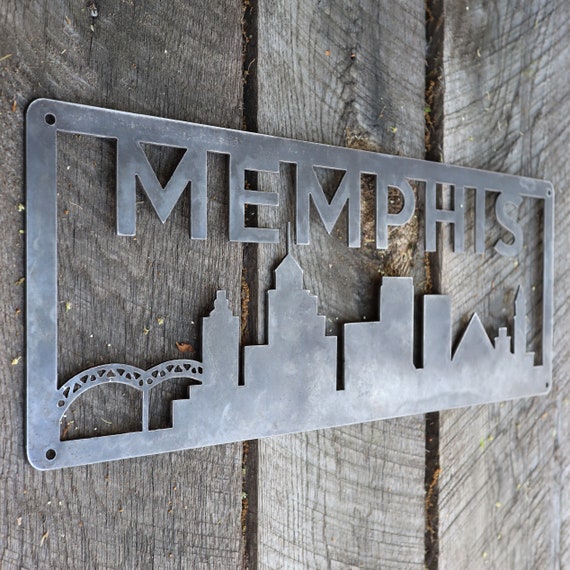 MEMPHIS Personalized Chic Metal Sign Home Decor Cities 4x18 104180007124