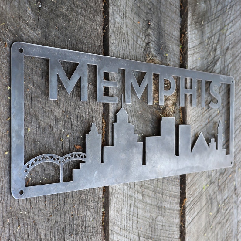 Personalized Metal Memphis Skyline Sign Memphis Tennessee | Etsy