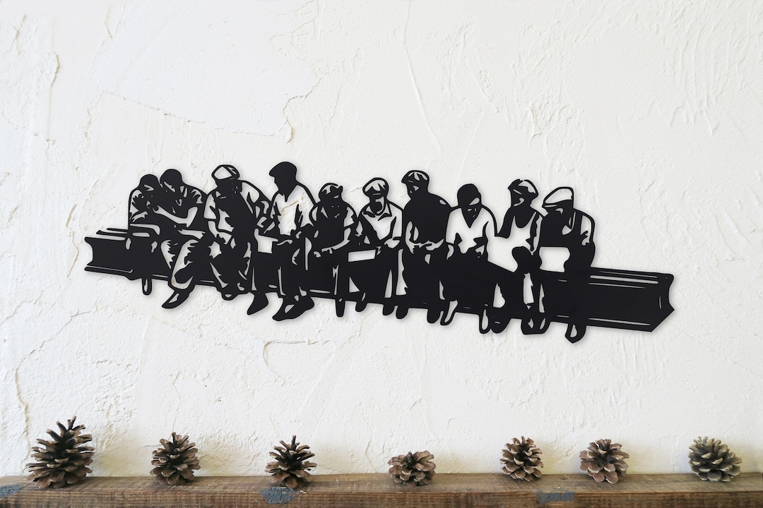 鉄筋オリジナルサインIRON SIGN Ironworker Lunch on a Beam Metal Sign - Union Pride - JIW
