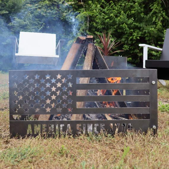 American Steel Fire Pit Metal Outdoor Backyard Fire Ring American
