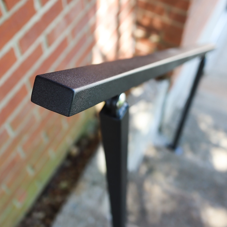 Custom Length Adjustable Metal Handrail With Rustic Design Etsy