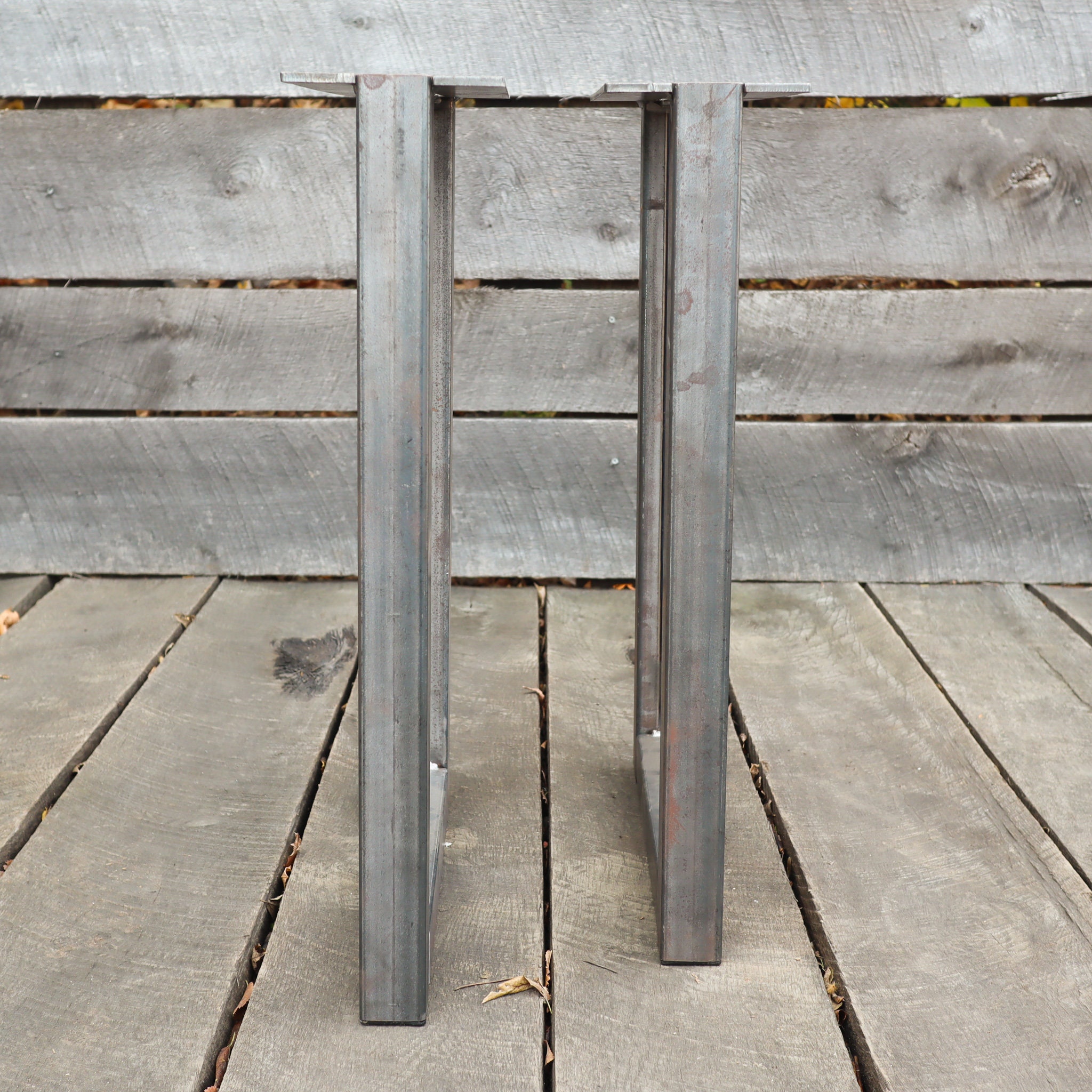Patas para mesa Bastidores para mesa Juego de 2 Soportes Negro 30x43 cm de  acero industrial