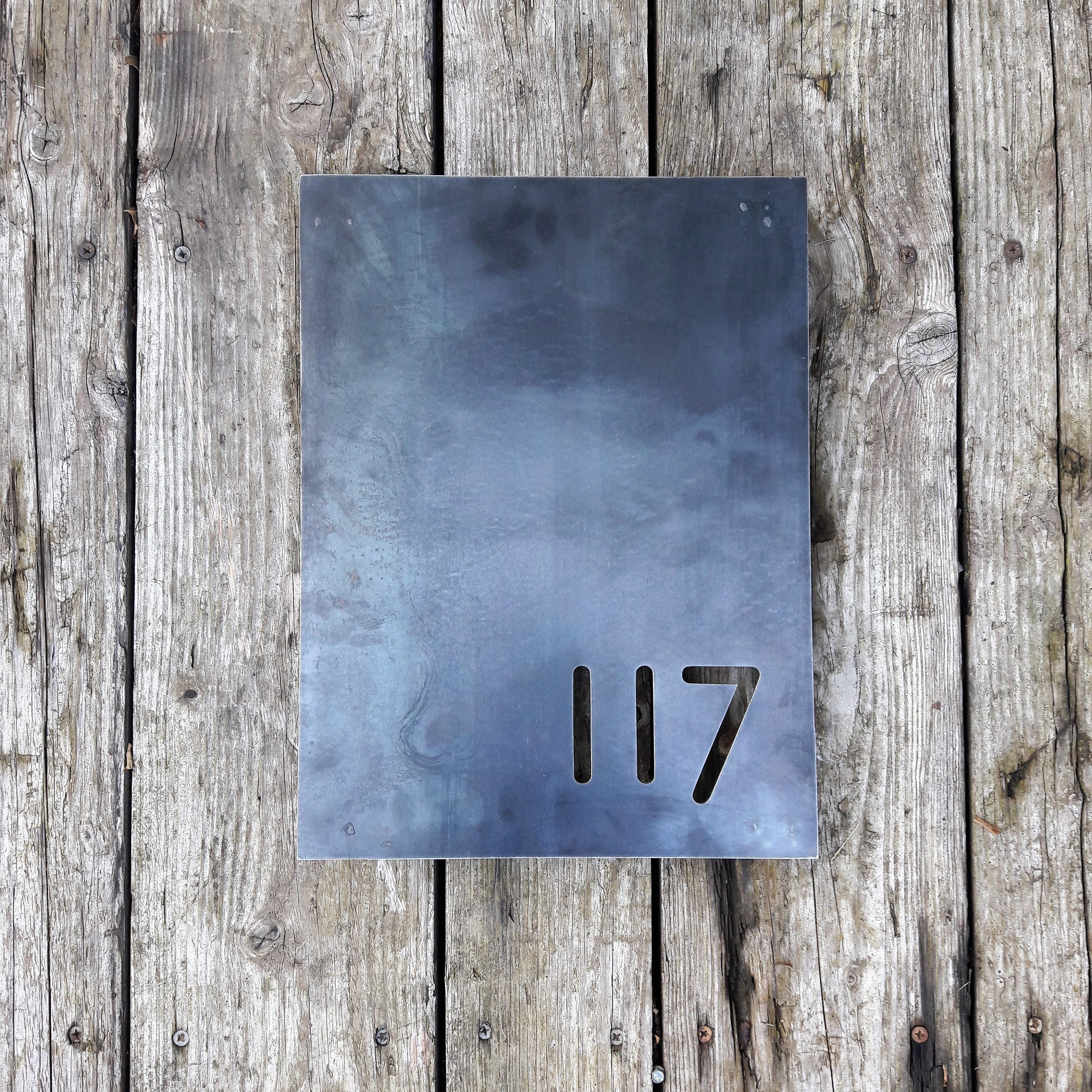 Modern Metal House Numbers Sign - Custom Minimalist Address Plaque ...