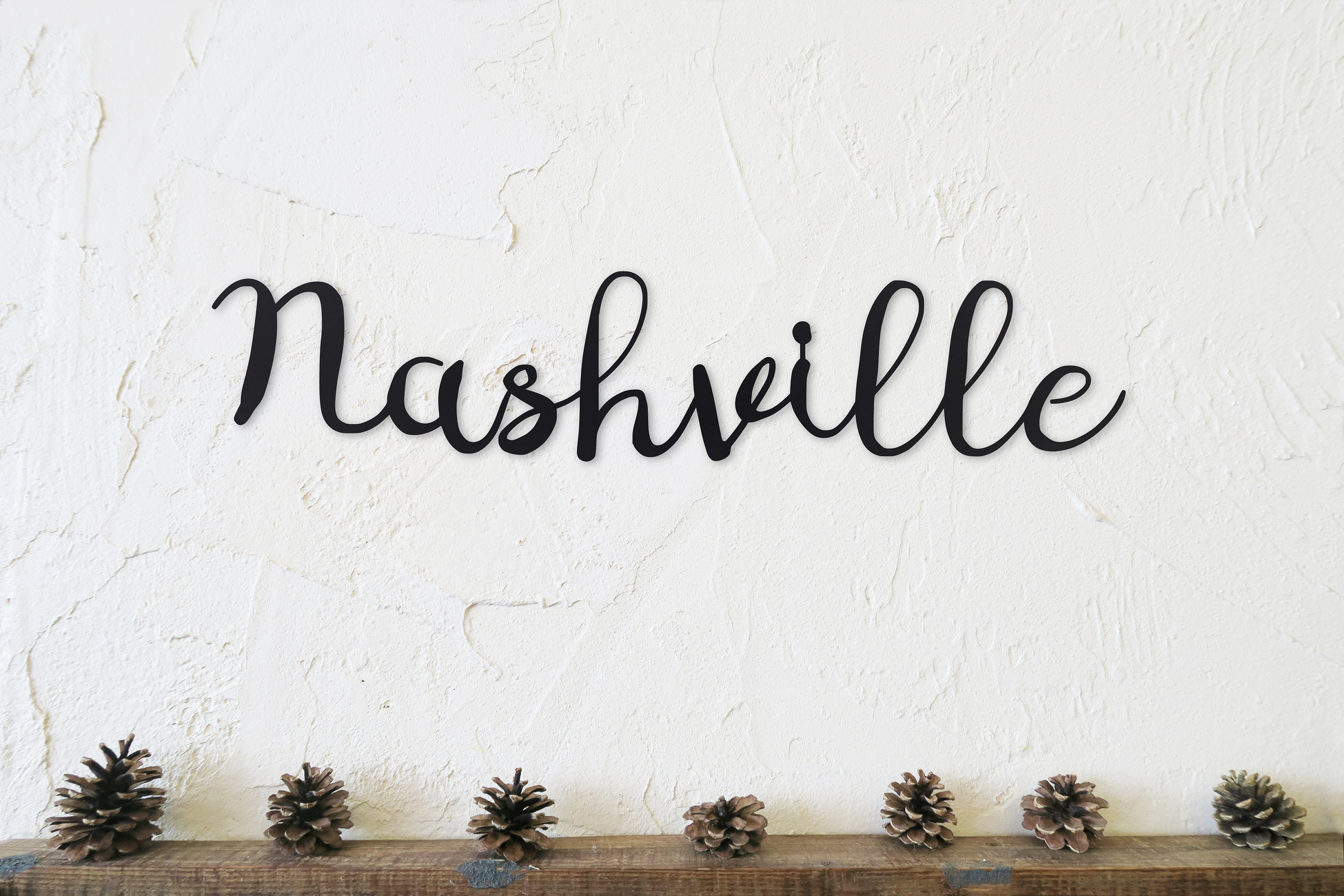 NASHVILLE Personalized Chic Metal Sign Home Decor Cities 4x18 104180007235