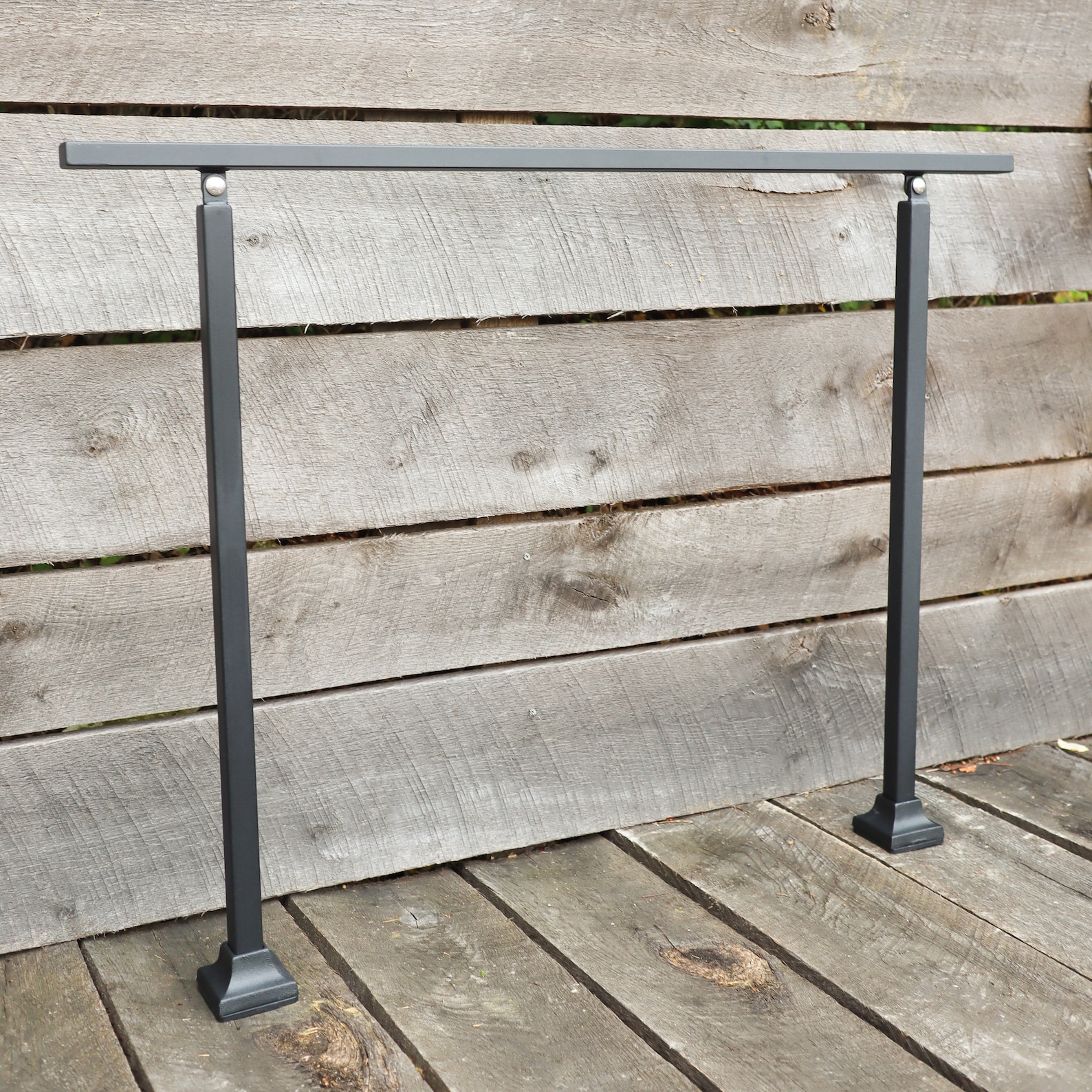 Custom Length Adjustable Metal Handrail With Rustic Design Etsy