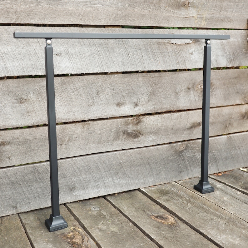 Custom Length Adjustable Metal Handrail With Rustic Design Etsy