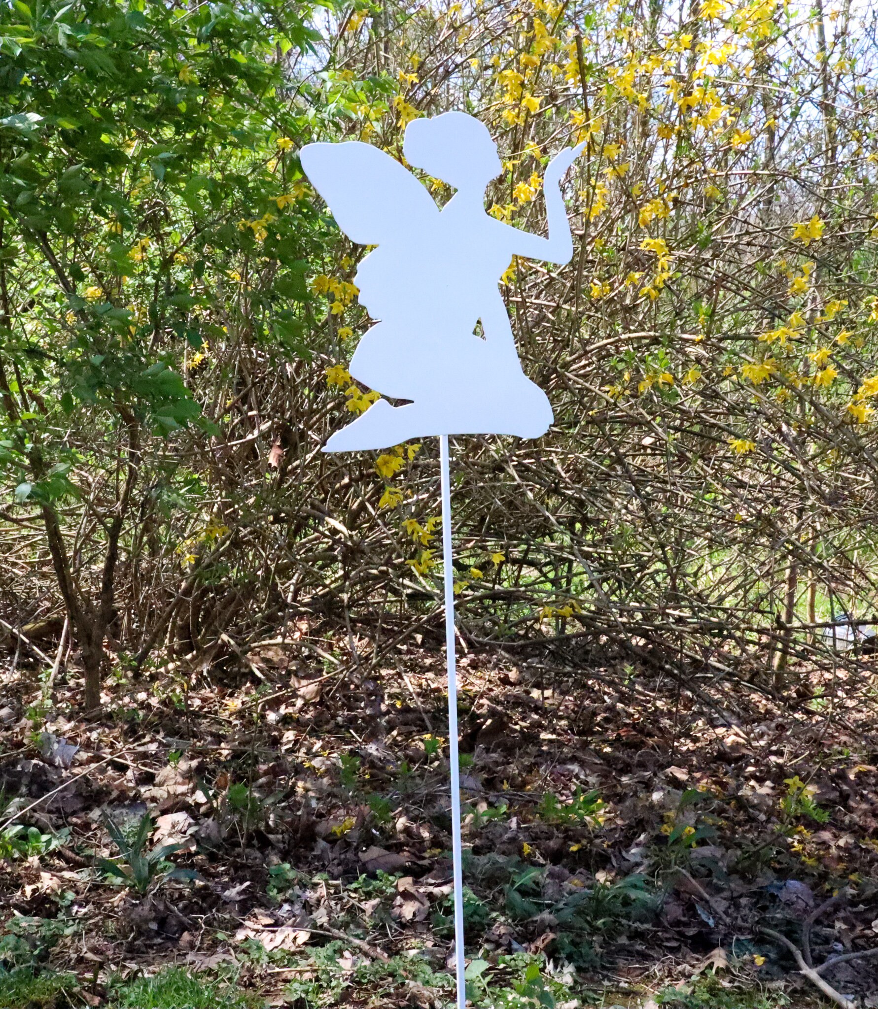 Metal Fairy Garden Stake Steel Gardening Decor Fantasy Etsy