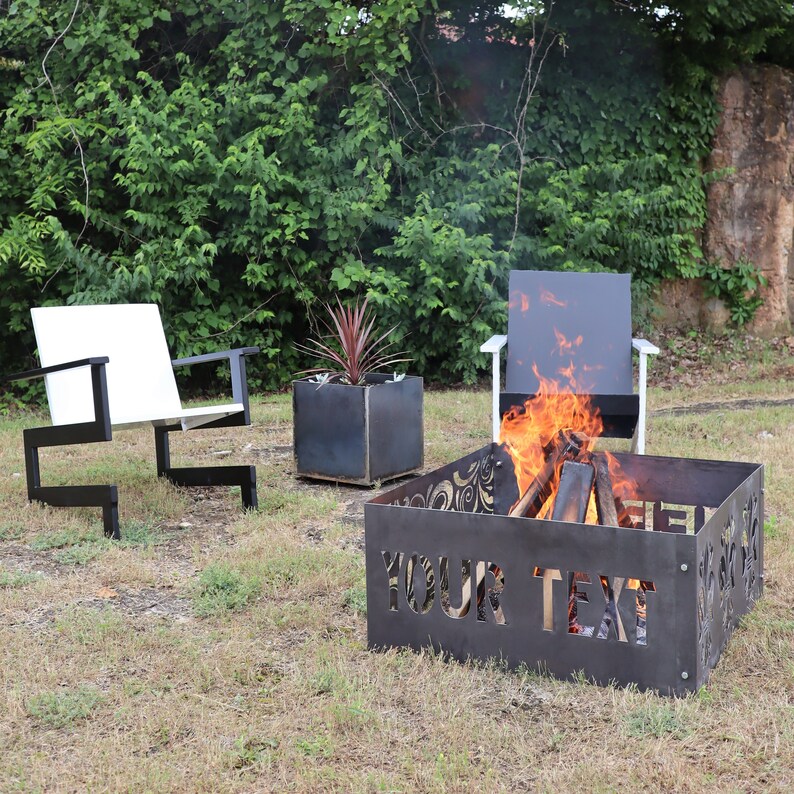 Custom Steel Fire Pit Metal Outdoor Backyard Fire Ring Etsy