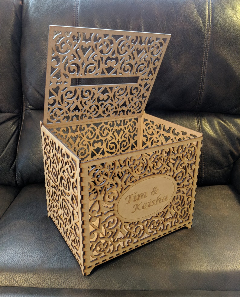 Boîte cadeau de mariage enveloppe de découpe au laser Etsy