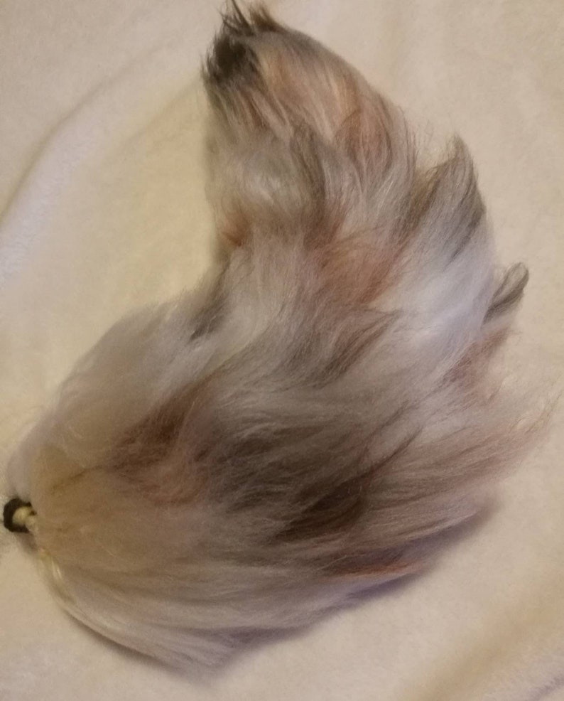 11 Browngreywhite Calico Tabby Cat Yarn Tail