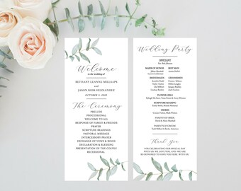 printable program etsy