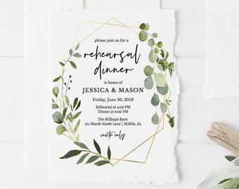 rehearsal dinner invitation etsy