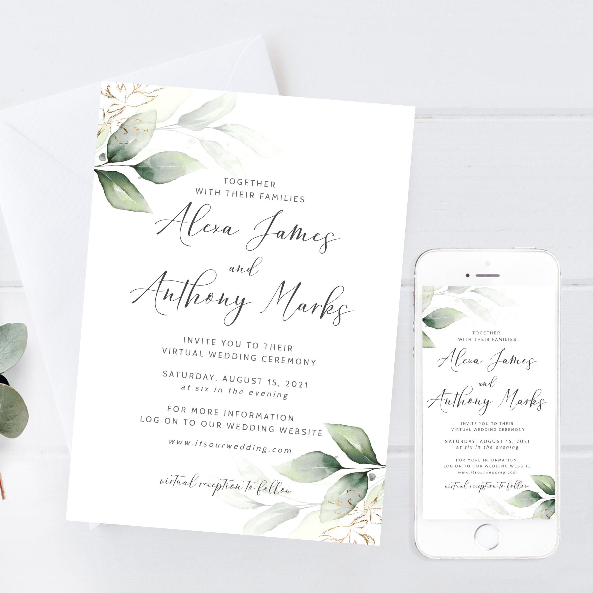 Digital 2024 wedding invites