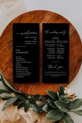 Minimalist Wedding Program Template, Program for Wedding, Modern Order of Service, Timeline Ceremony Program Template, Instant Download