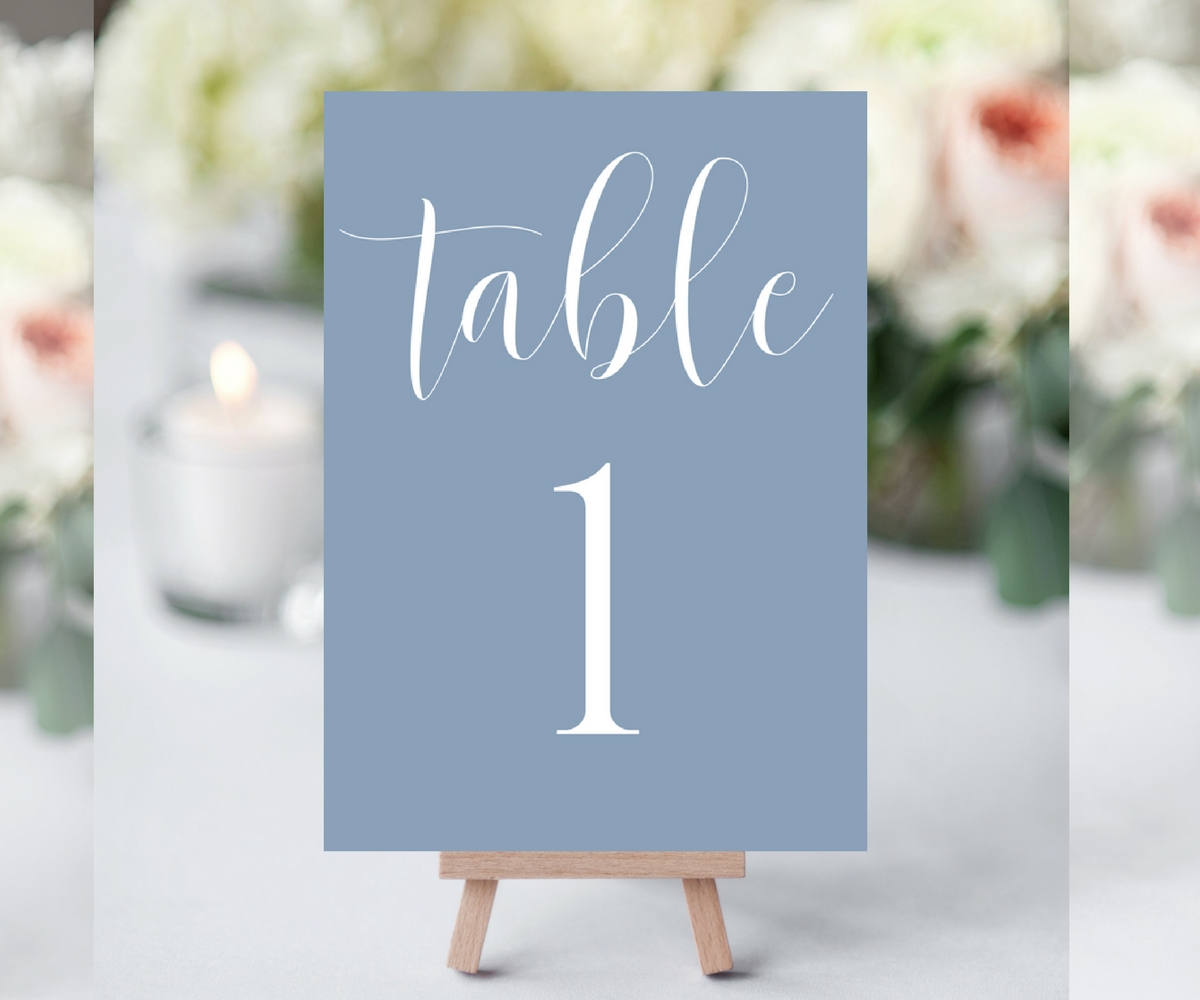dusty blue printable table numbers table numbers wedding etsy