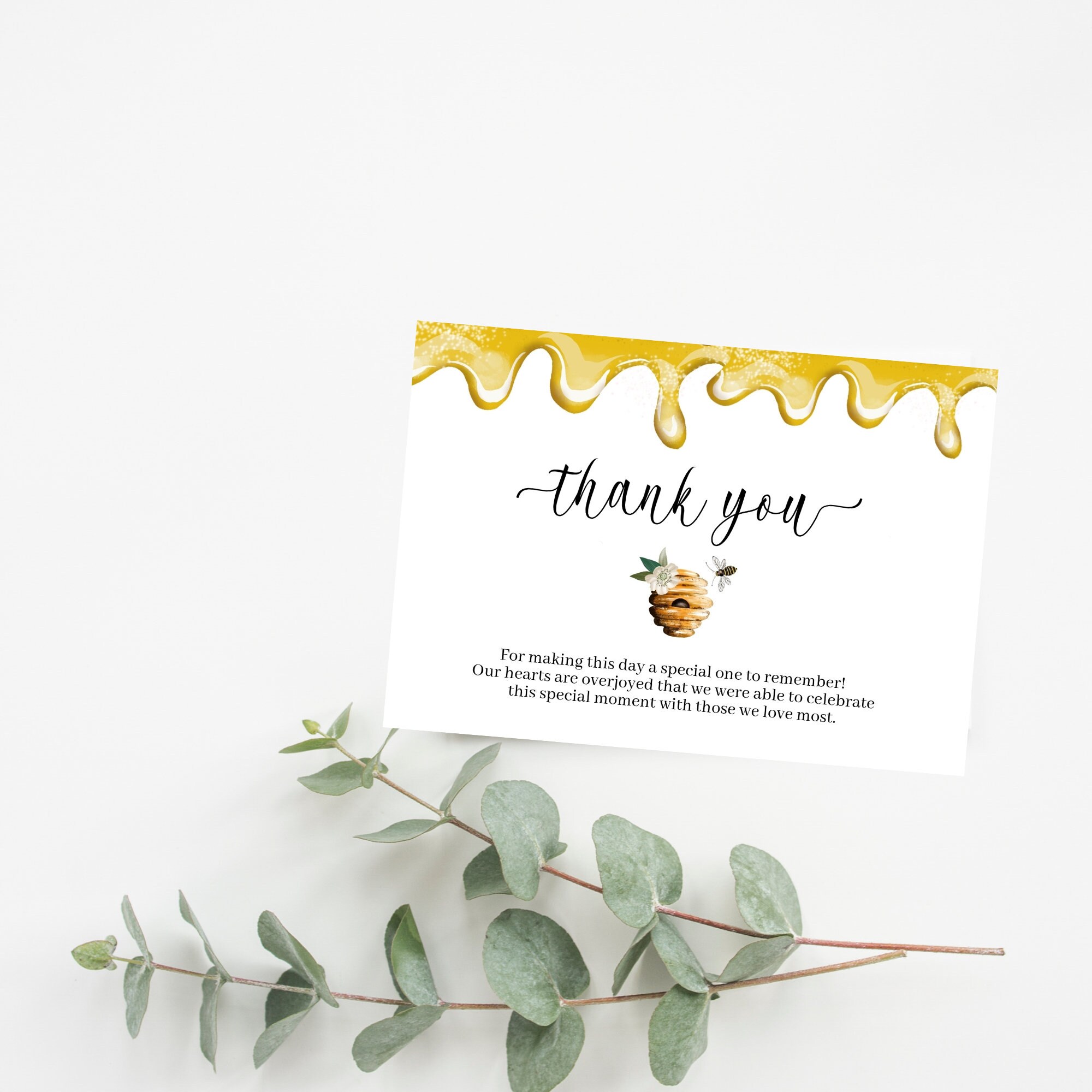 Bee Baby Thank You Card Printable Mommy Bee Thank You | Etsy