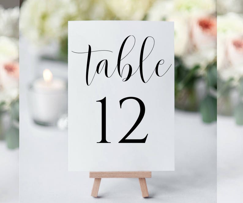 Printable Table Numbers, Table Numbers Wedding, Table Numbers Printable, Table Numbers Template, Rustic Table Numbers, Wedding Table Numbers image 2