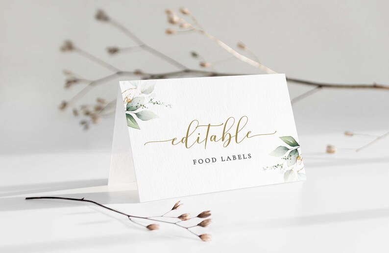 Editable Food Labels Baptism Food Label Card Food Tent Card Etsy