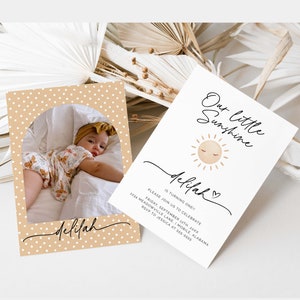 Our Little Sunshine Turns One | Sunshine Invite | Boho Sunshine Invitation | You Are My Sunshine | Trip Around Sun Invitation | Sun Party