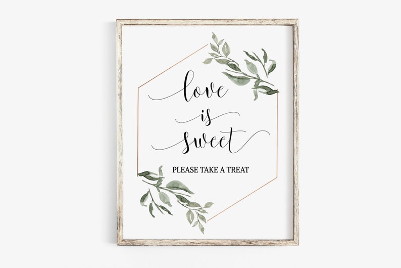 Download Love is Sweet Sign Take a Treat Sign Printable Wedding ...