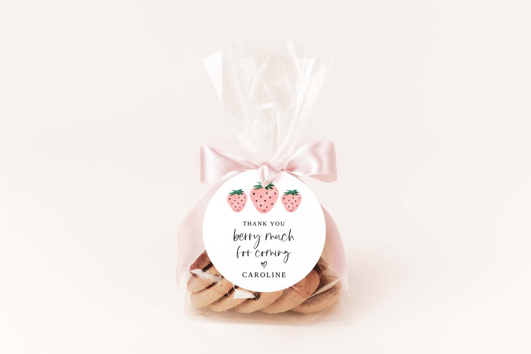 Thank You Berry Much Printable Favor Tags, Gift Tags, Thank You Tag ...