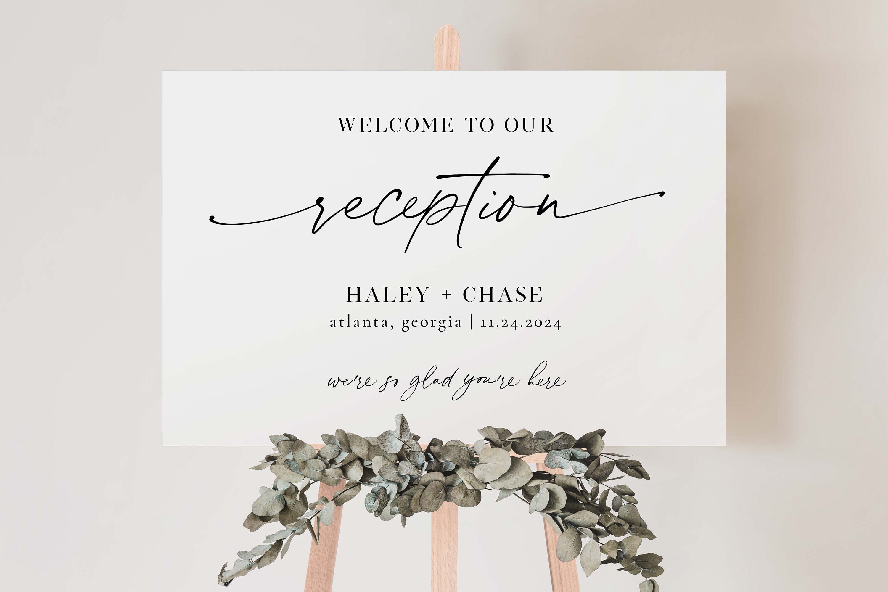 Reception Sign Printable To Our Reception Etsy
