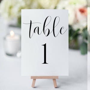 Printable Table Numbers, Table Numbers Wedding, Table Numbers Printable, Table Numbers Template, Rustic Table Numbers, Wedding Table Numbers image 1