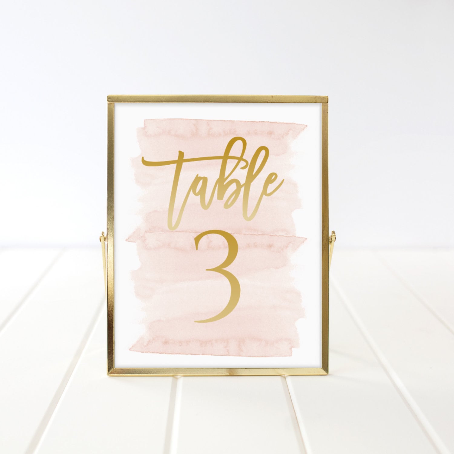 Watercolor Table Numbers Blush Table Numbers Wedding Table Etsy