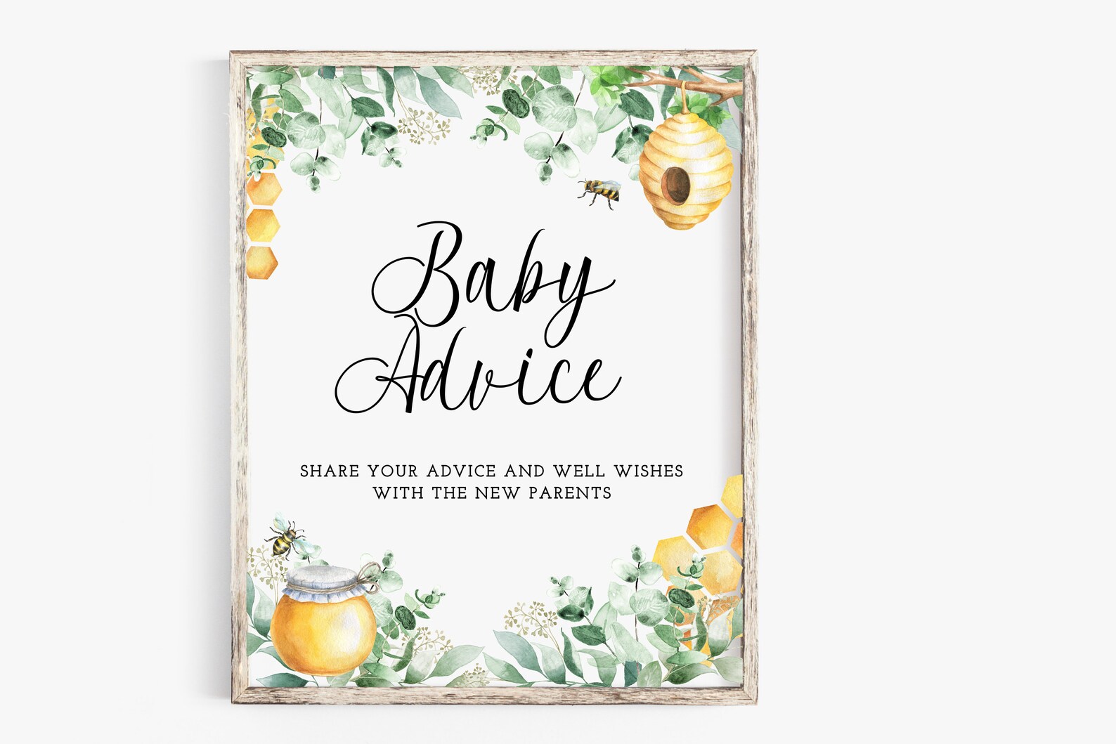 Bumblebee Advice for Baby Printable Mommy to Bee Baby Shower - Etsy
