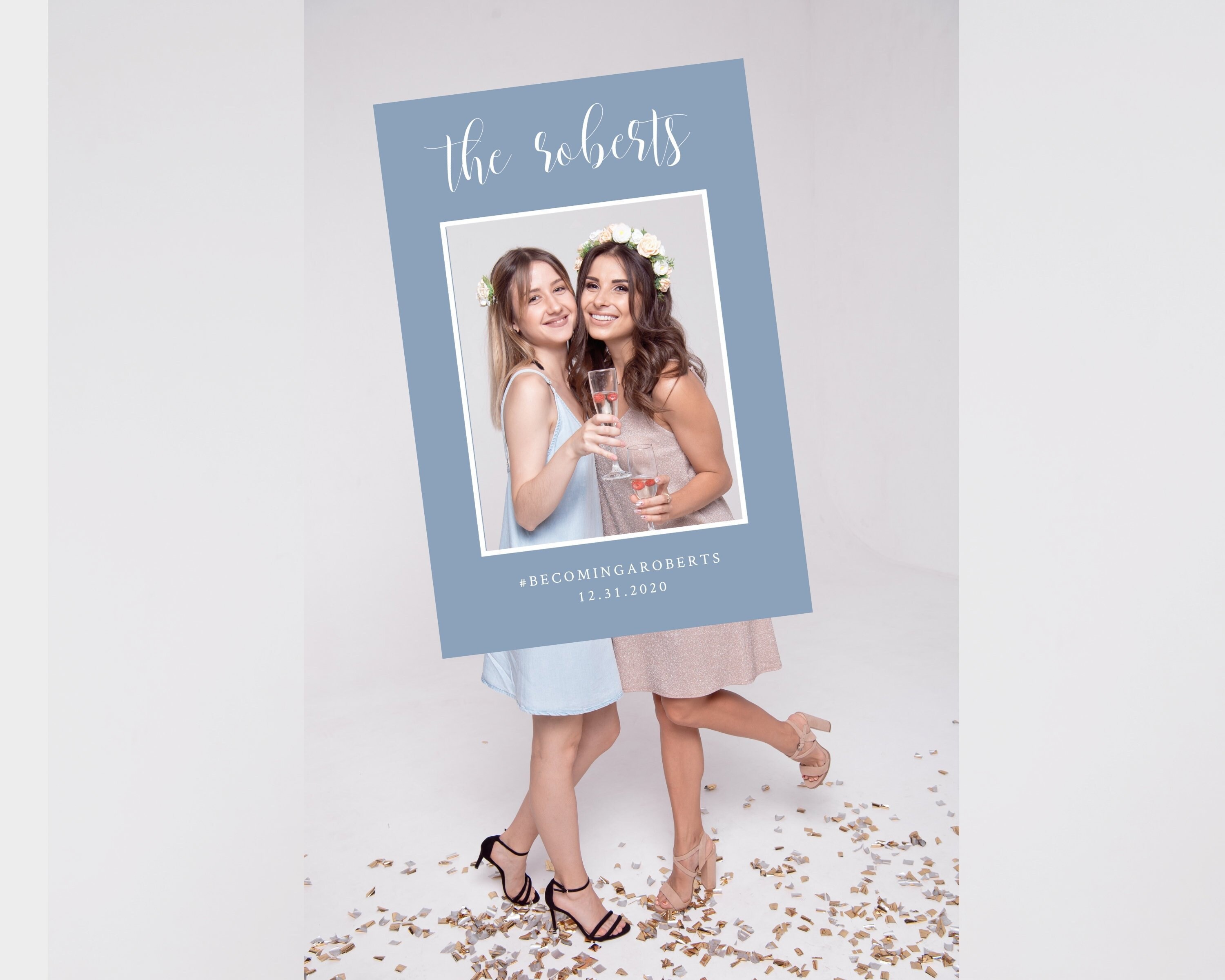 Dusty Blue Photo Prop Frame Wedding Photo Prop Wedding Decor Etsy