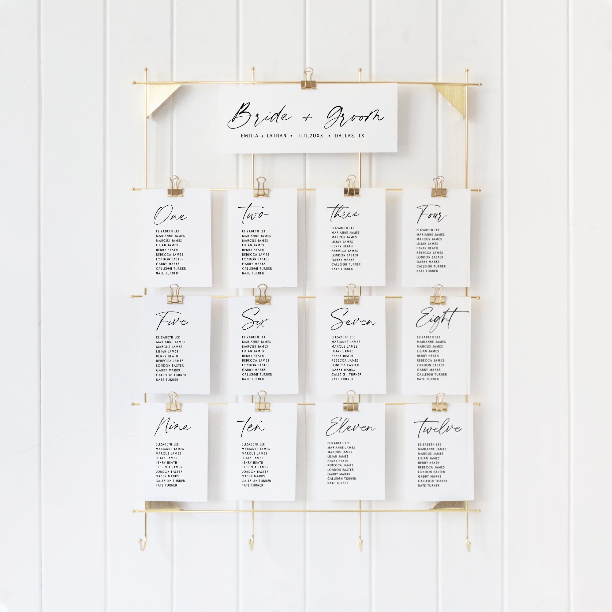 Modern Table Seating Chart Card Seating Chart Template Etsy Australia