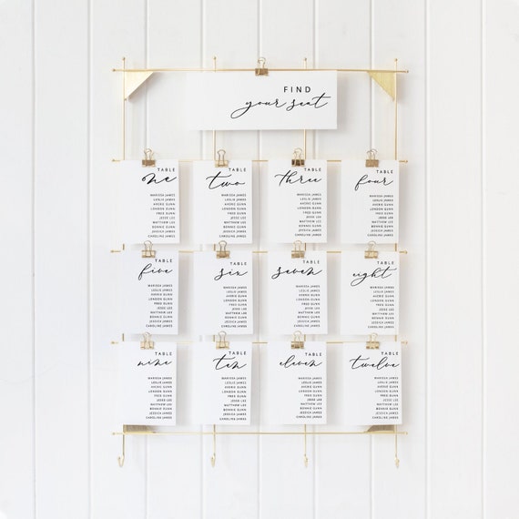 Seating Chart Template Etsy