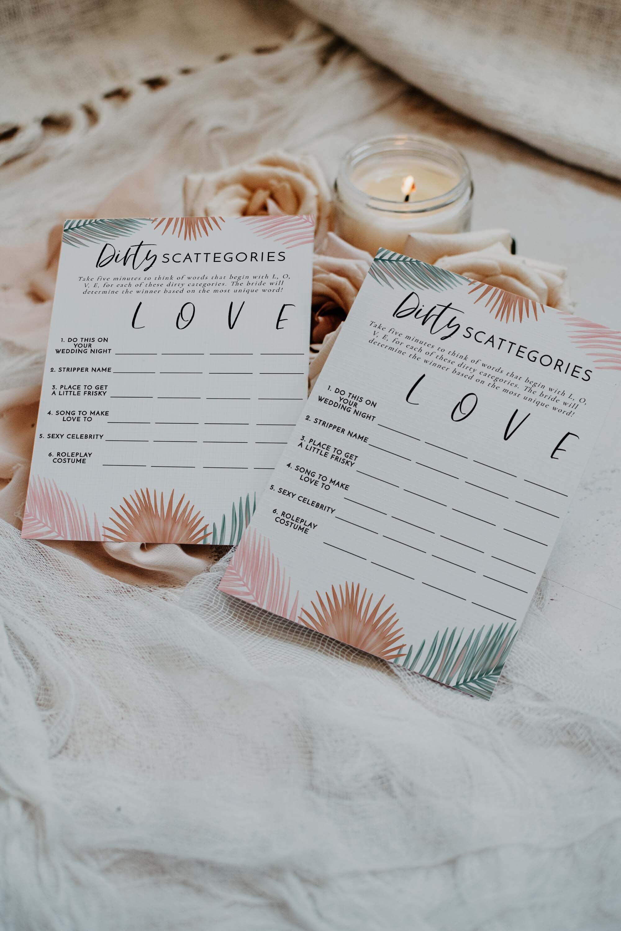 Dirty Scattergories Bachelorette Party Game Glam Blush Pink - Etsy Ireland