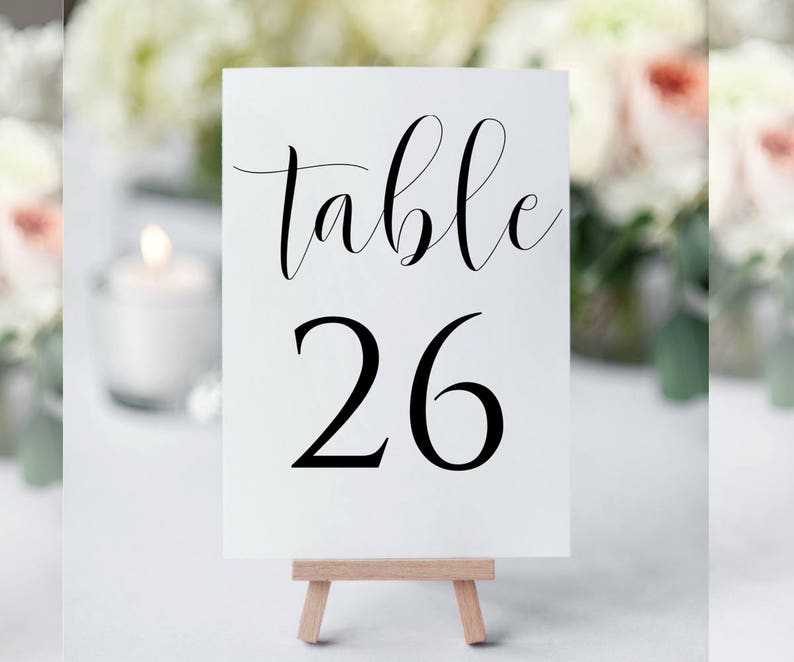 Printable Table Numbers, Table Numbers Wedding, Table Numbers Printable, Table Numbers Template, Rustic Table Numbers, Wedding Table Numbers image 8