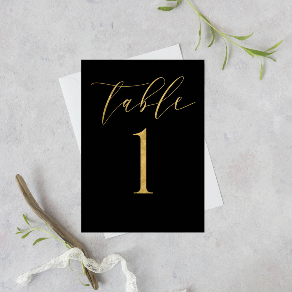 Black Table Numbers Table Numbers for Wedding Table Numbers Etsy