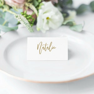 Gold Place Cards Template Printable Place Cards Template - Etsy