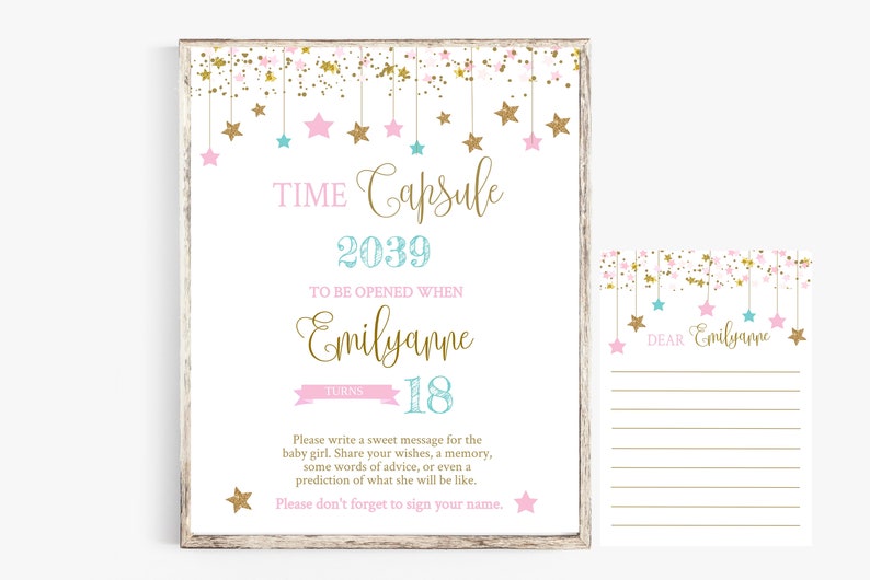 Twinkle Twinkle Little Star Time Capsule Sign Matching Time Etsy