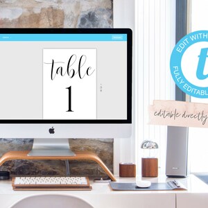 Printable Table Numbers, Table Numbers Wedding, Table Numbers Printable, Table Numbers Template, Rustic Table Numbers, Wedding Table Numbers image 3