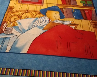 Calidad De Tela De Algodón en Azul Paddington Bear 6 paneles £ 4.99