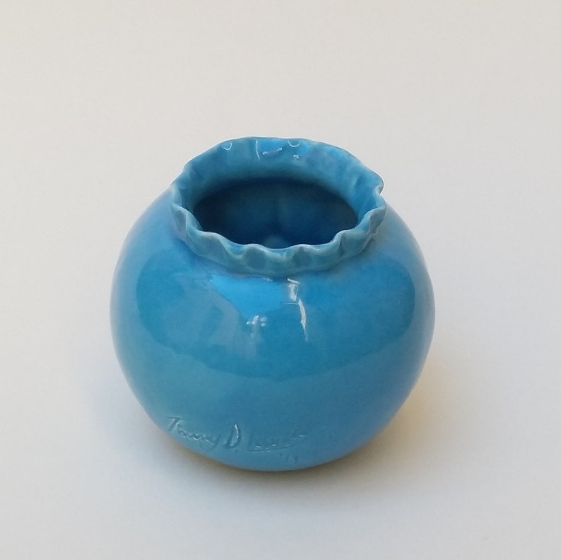 Hand made vase face Turquoise Vasotto