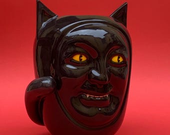 Visovaso BLACK CAT handmade ceramic vase - made to order - see lead time