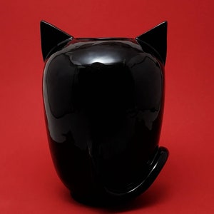 VISOVASO BLACK CAT vase en céramique décoré à la main image 4