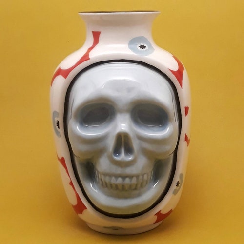 TESCHIOVASO handmade decorated ceramic vase