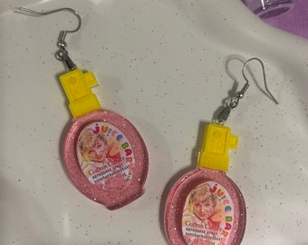 Cotton Candy Body Spray 90s Y2K Acrylic Dangle Earrings